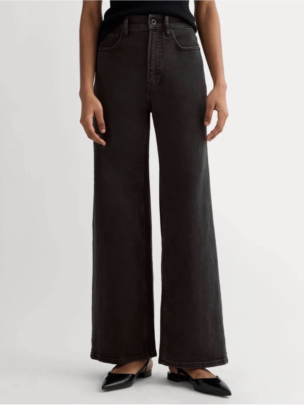 Everlane nwt the way high sailor jean Wide-Leg High-Rise washed black 26